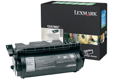 0012A7462 toner hj kapacitet, original Lexmark (21000 sider)