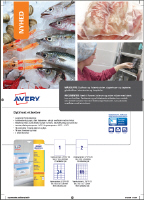 Avery fryser labels produktblad