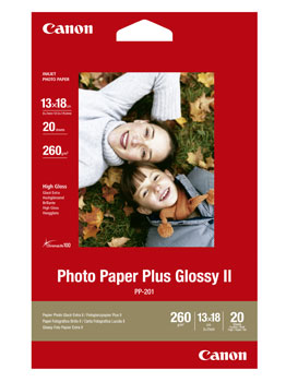 13x18 Canon PP-201 Glossy Plus Fotopapir 20ark (260g)
