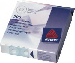 Avery 43-510 Hulforstaerkere. hvide, 13mm Dispenser 250stk. (Udsalg)