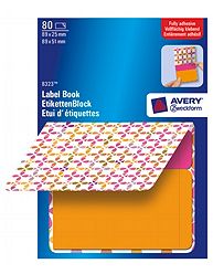 Avery 8323 Label Book, Pink/Orange 2str. 40ark (Udsalg f stk)
