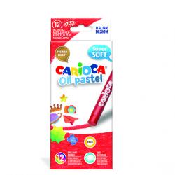 Olie Pastelfarver, 12 stk. 10mm Carioca 43277 (Udsalg f stk)