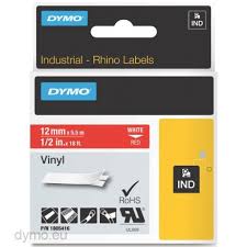 DYMO Rhino 1805416 Vinyl tape 12mm x 5,5m hvid p rd