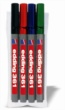Edding 361-4 board marker, tynd rund spids, 1mm Etui med 4 farver
