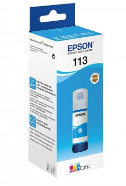 113 EcoTank Pigment Cyan blk flaske, Epson C13T06B240