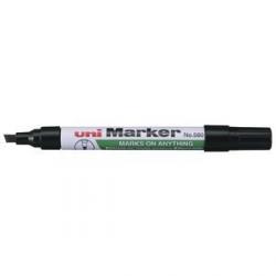 Uni Marker 580B Sort marker med skr spids 1-5mm (12stk), 40152546