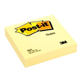 Post-it Notes 100x100 gul, 3M 7000029724,12stk