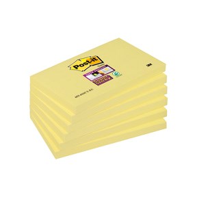 Post-it SS-Notes 76x127 gul (6), 3M 7000048174, 3 pakker