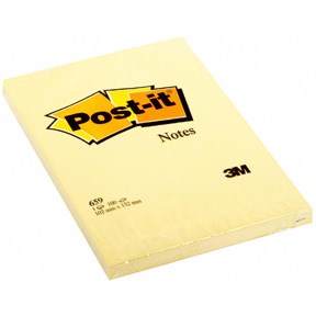 Post-it Notes 102x152 gul, 3M 7000080512, 48stk