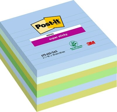 Post-it SS-Notes 101x101 lin. Oasis (6stk), 3M 7100259320