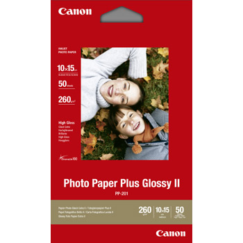 Canon 10x15 PP-201 Glossy Plus Fotopapir 50ark (260g)
