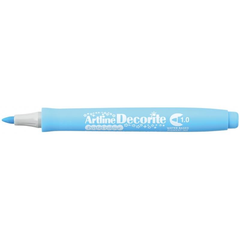 Artline Decorite Bullet 1.0mm pastel blue, Artline EDF-1 PASTEL BLUE, 12stk