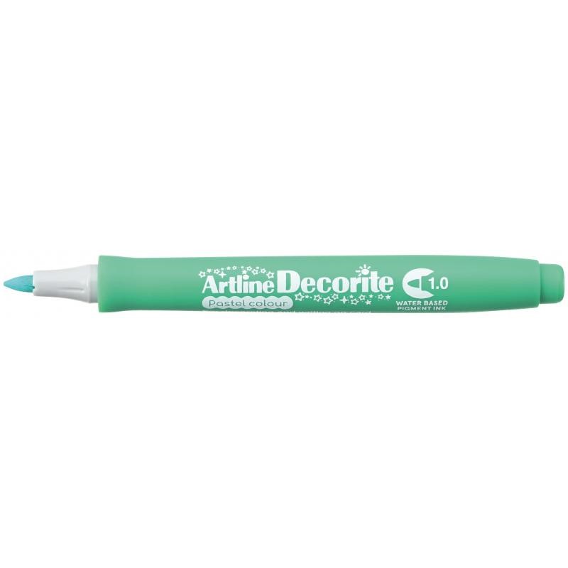 Artline Decorite Bullet 1.0mm pastel green, Artline EDF-1 PASTEL GREEN, 12stk