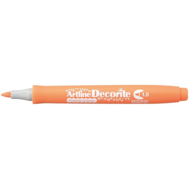Artline Decorite Bullet 1.0mm pastel orange, Artline EDF-1 PASTEL ORANGE, 12stk