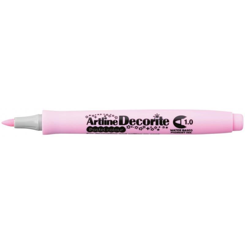 Artline Decorite Bullet 1.0mm pastel pink, Artline EDF-1 PASTEL PINK, 12stk