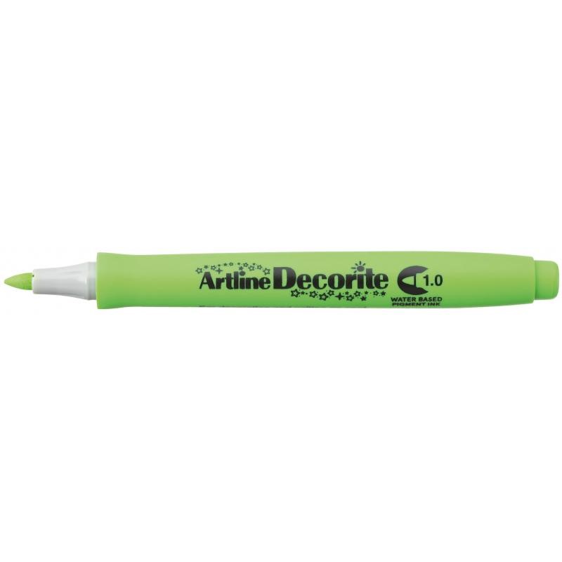 Artline Decorite Bullet 1.0mm yellow green, Artline EDF-1 YELLOW GREEN, 12stk