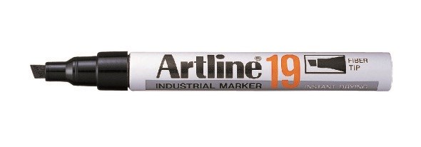 Marker 19 Industri 5.0 sort, Artline EK-19 black, 12stk
