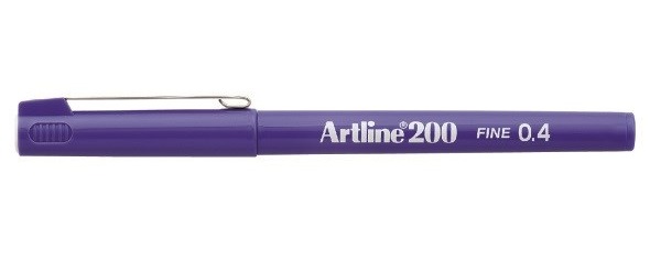 Fineliner 200 Fine 0.4 bl, Artline EK-200 blue, 12stk