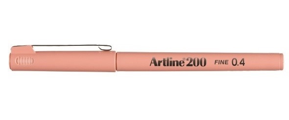 Fineliner 200 Fine 0.4 pink, Artline EK-200 PINK, 12stk