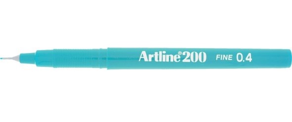 Fineliner 200 Fine 0.4 turkis, Artline EK-200 turquois, 12stk