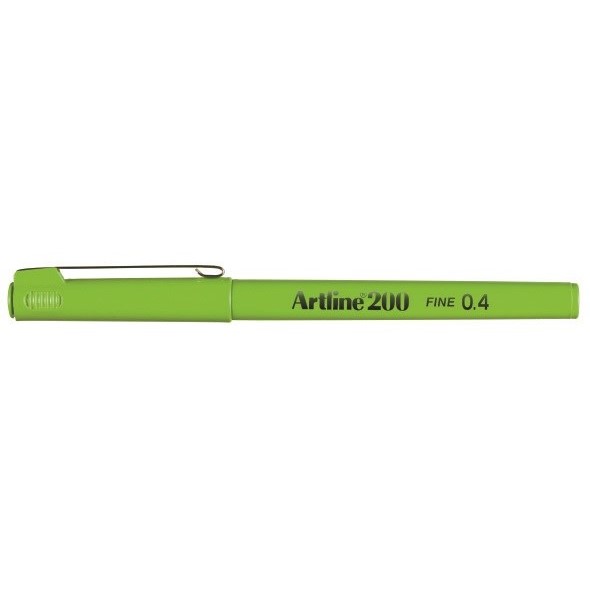 Fineliner Artline 200 Fine 0.4 limegrn, Artline EK-200 YE.GREEN, 12stk