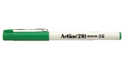 Fineliner 210 M 0.6 grn, Artline EK-210 green, 12stk