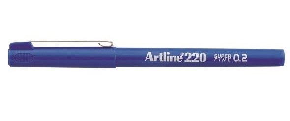 Fineliner 220 SF 0.2 bl, Artline EK-220 blue, 12stk