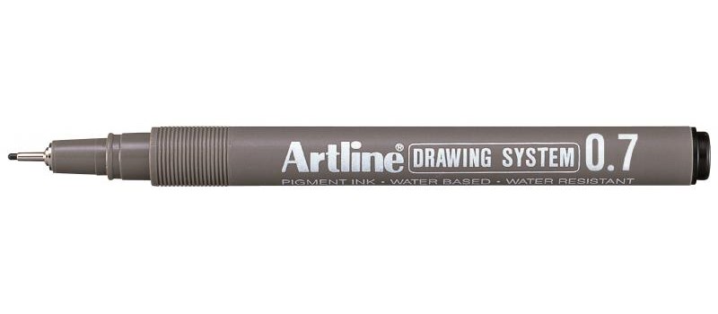Drawing System 0.7 sort, Artline EK-237 black, 12stk