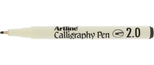 Calligraphy Pen 2.0 sort, Artline EK-242 black, 12stk