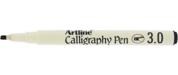 Calligraphy Pen 3.0 sort, Artline EK-243 black, 12stk