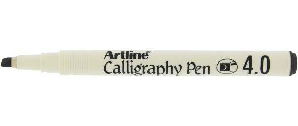 Calligraphy Pen 4.0 sort, Artline EK-244 black, 12stk