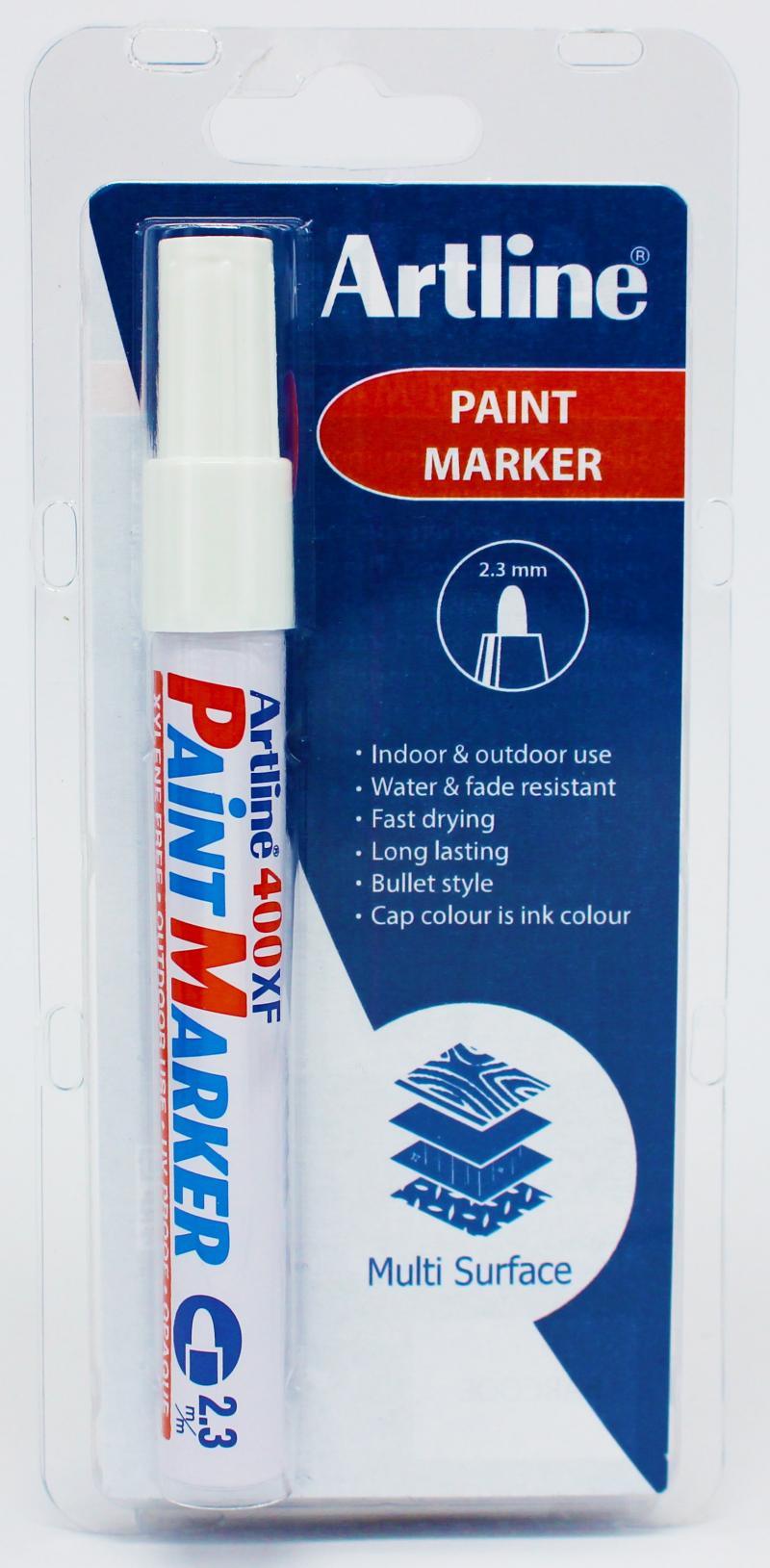 Marker 400XF Paint hvid, Artline EK-400/C1 white (Udsalg f stk)