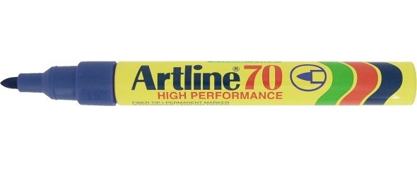 Marker 70 permanent 1.5 bl, Artline EK-70 blue, 12stk