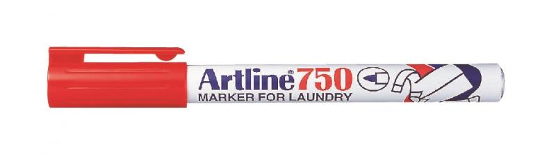 Marker 750 Tekstil rd, Artline EK-750 red, 12stk