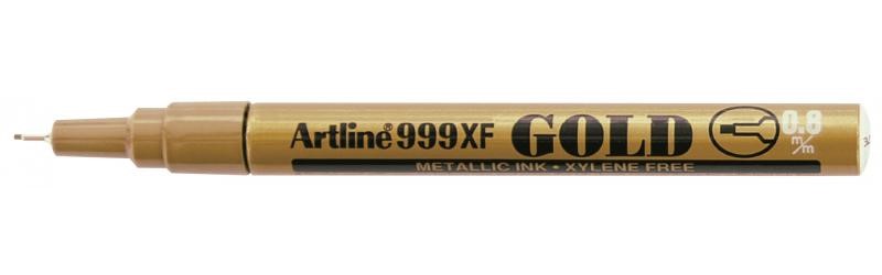 Metallic Marker 999XF 0.8 guld, Artline EK-999XF gold, 12stk