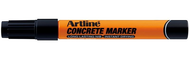 Concrete marker sort, Artline EKPR-CRM-black, 12stk