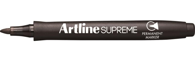 Supreme Permanent sort, Artline EPF-700 black, 12stk