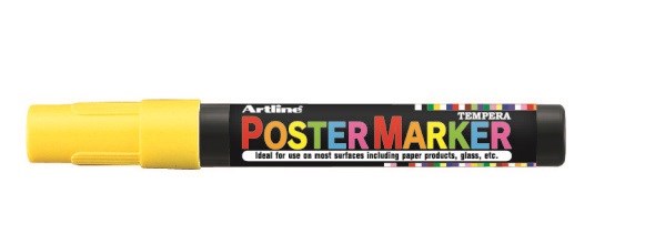 Poster Marker EPP-4 2.0 fl.gul, Artline EPP-4 FL.yellow, 12stk