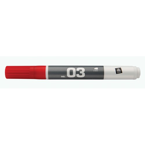 Avery PM3RD permanent marker no 03 skraa spids 2-5mm, Roed