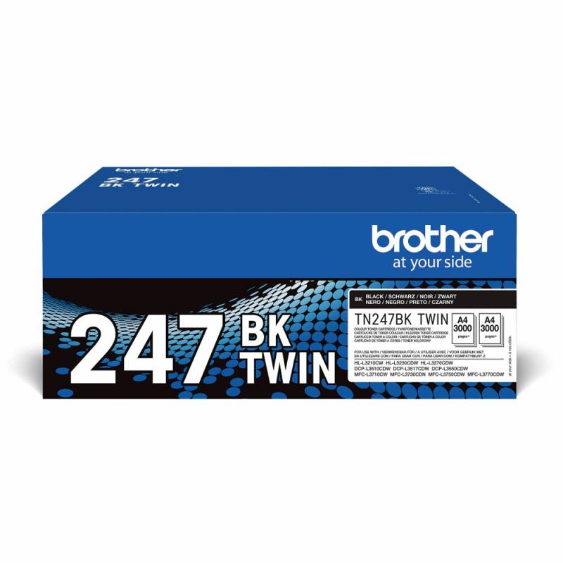 TWIN-pack sort toners (2 x 3K), Brother TN247BKTWIN