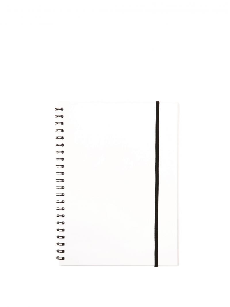 Notesbog A5 plast med spiralryg transparent, Bngers 421060