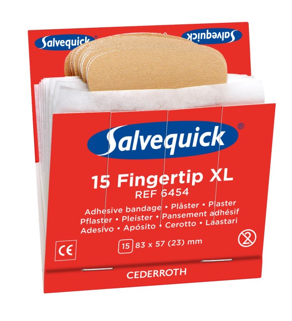 Salvequick Fingerspidsplaster XL refill, Cederroth 6454, 6stk