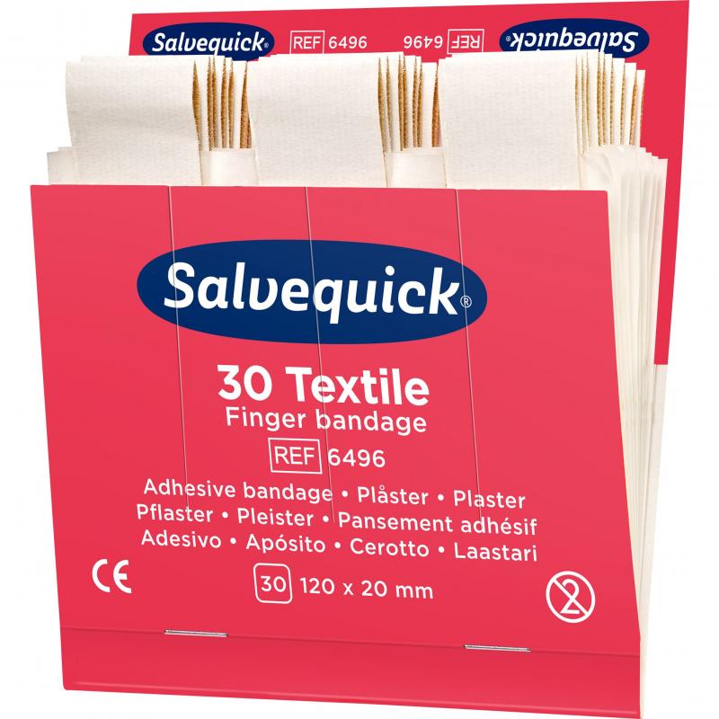 Salvequick Plaster tekstil ekstra lange refill, Cederroth 6496, 6stk
