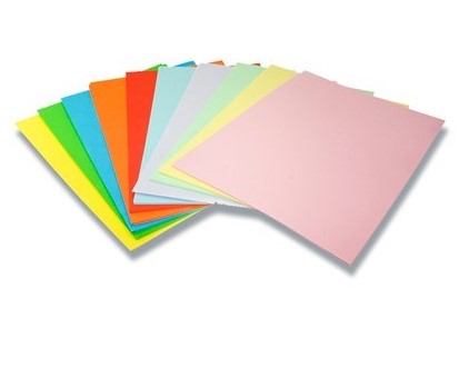 Farvet A4 Papir 80g print og kopi 250ark, 10 farver