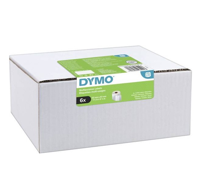 LW 32mm x 57mm Labels aftagelige 6 x 1000 labels, DYMO 2093094