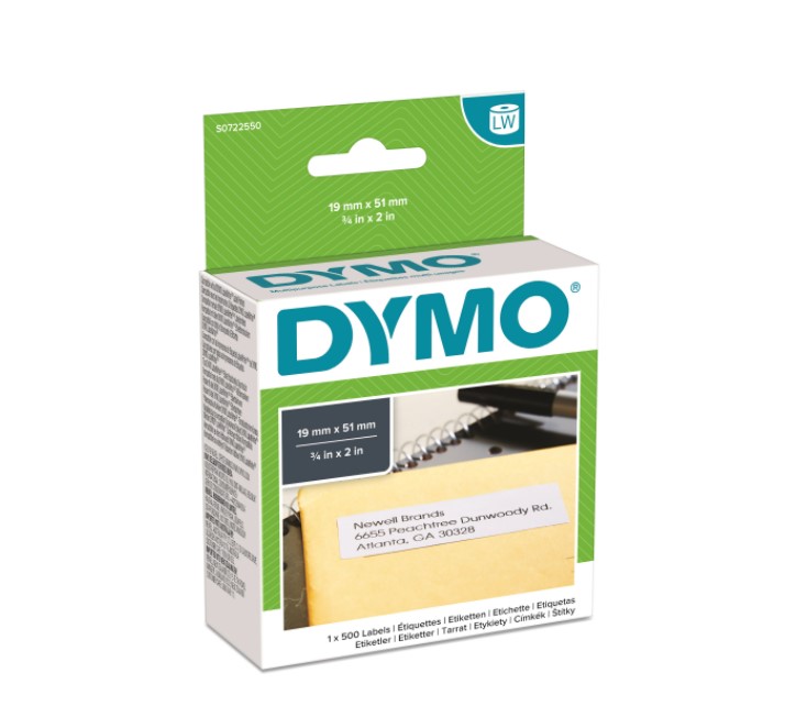DYMO 11355 universal etiket 19X51mm til Labelwriter 500 stk. S0722550