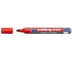 Edding 250-002 rød Board marker, rund spids 1,5-3mm (10stk.)
