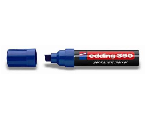 Edding 390-3 blå Permanent marker, skrå spids 4-12mm (10stk.)