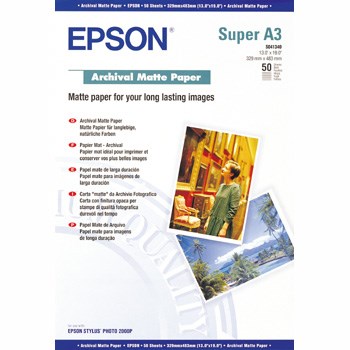 A3+ archival matte paper (50), Epson C13S041340