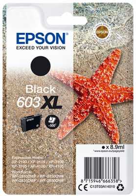 Blkpatron 603XL sort, Epson C13T03A14010